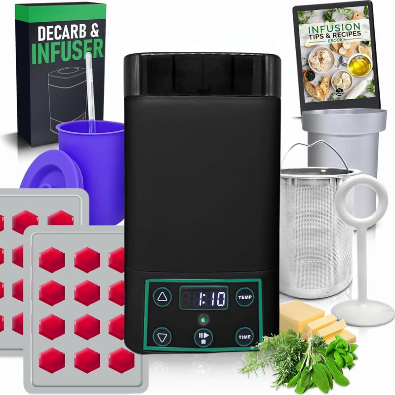 Alpha420 Decarboxylator & Infuser, Butter Maker Machine, Oil Infuser Machine, Gummy Maker, Mess Free, Easy to Use, Includes Recipe EBook & 2 Gummy Trays - Image 1
